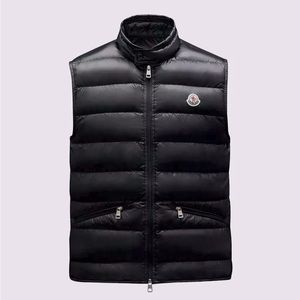 Moncler Men’s GUI Black Down lightweight Puffer Vest.